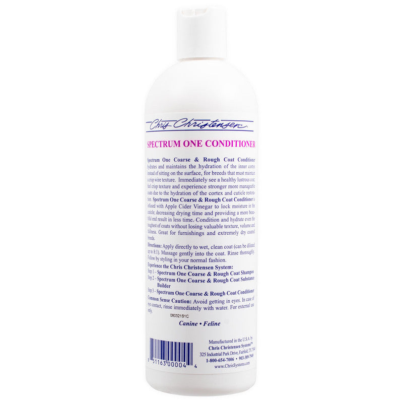 Chris Christensen Spectrum One - Coarse & Rough Coat Conditioner 16 oz
