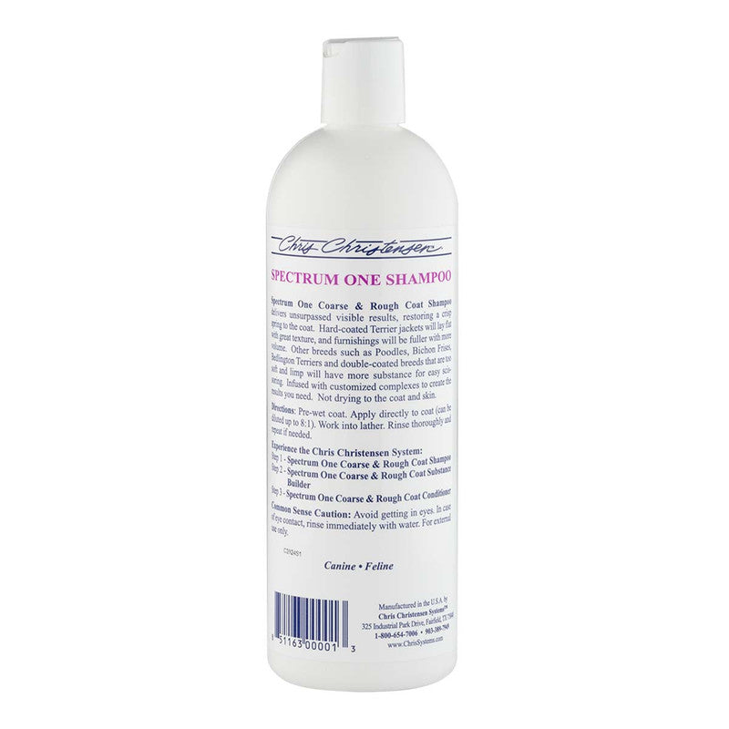 Chris Christensen Spectrum One - Coarse & Rough Coat Shampoo 16 oz